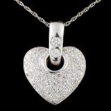 14K White Gold 2.23ctw Diamond Pendant