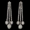 14K White Gold 3.50ctw Diamond Earring