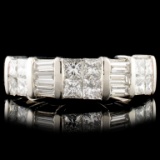 1.71ctw Diamond Platinum Ring