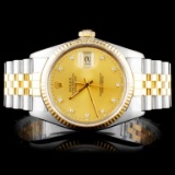 Rolex Two Tone DateJust Diamond Watch