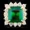 18K Gold 6.62ct Emerald & 1.81ctw Diamond Ring