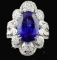 18K Gold 8.23ct Tanzanite & 1.43ct Diamond Ring