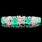 18K Gold 17.70ct Emerald & 2.16ctw Diamond Bracele