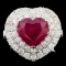 18K Gold 4.22ct Ruby & 1.81ctw Diamond Ring