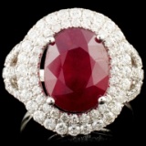 14K Gold 5.57ct Ruby & 1.49ctw Diamond Ring