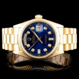 Rolex 18K YG Day-Date Men's Diamond Watch