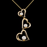 14K Gold 0.22ctw Diamond Pendant