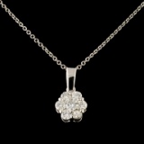 14K Gold 0.51ctw Diamond Pendant