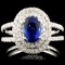 18K Gold 1.22ct Sapphire & 0.58ctw Diamond Ring