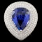 18K White Gold 12.77ct Tanzanite & 3.79ctw Diamond