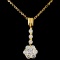 18K Gold 1.17ctw Diamond Pendant