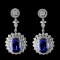 18K White Gold 14.96ct Tanzanite & 5.74ct Diamond