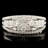 14K Gold 0.91ctw Diamond Ring