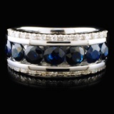 14K White Gold 2.02ct Sapphire & 0.13ctw Diamond R