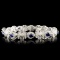 14K Gold 3.34ct Sapphire & 2.11ctw Diamond Bracele