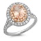 14K Gold 1.50ct Morganite & 0.75ct Diamond Ring