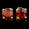 14K Gold 2.24ct Garnet Earrings