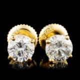 14K Gold 1.12ctw Diamond Earrings