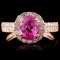 18K Rose Gold 2.29ct Spinel & 0.76ct Diamond Ring