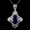 18K White Gold 12.43ct Tanzanite & 1.67ct Diamond