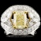 18K Gold 3.84ctw Fancy Colored Diamond Ring