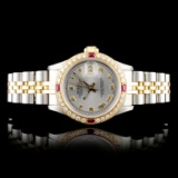 Rolex DateJust 18K/SS 1.00ct Diamond Ladies Watch