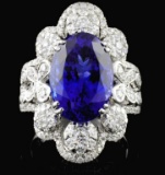 18K Gold 8.23ct Tanzanite & 1.43ct Diamond Ring