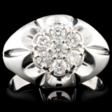 14K White Gold 0.69ctw Diamond Ring