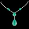 18K Gold 25.31ctw Emerald & 3.78ctw Diamond Neckla