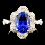 18K Gold 3.31ct Tanzanite & 0.61ctw Diamond Ring