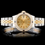 Rolex YG/SS DateJust Diamond Ladies Wristwatch