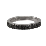 14k White Gold 0.45ctw Black Diamond Ring