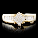 14K Gold 0.80ctw Diamond Ring