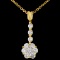 18K Yellow Gold 0.95ctw Diamond Pendant