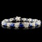 14K Gold 14.05ct Sapphire & 1.74ctw Diamond Bracel