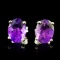 14K Gold 2.00ct Amethyst Earrings