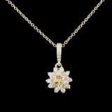 14K Gold 0.58ctw Diamond Pendant