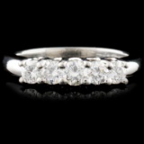 Platinum 0.77ctw Diamond Ring