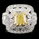 18K Gold 2.74ctw Fancy Diamond Ring