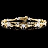 14K Gold 1.00ctw Diamond Bracelet
