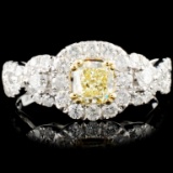 18K Gold 1.35ctw Fancy Color Diamond Ring