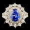 14K Gold 2.78ct Sapphire & 1.03ctw Diamond Ring