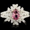 18K Gold 0.95ct Spinel & 1.06ctw Diamond Ring