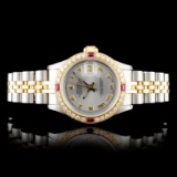 Rolex DateJust 18K/SS 1.00ct Diamond Ladies Watch