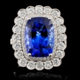 18K White Gold 6.76ct Tanzanite & 1.55ct Diamond R