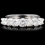Solid Platinum 1.00ctw Diamond Ring