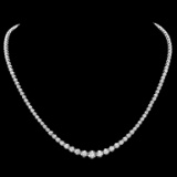 ^18k White Gold 6.50ct Diamond Necklace