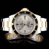 Rolex Two Tone Submariner Diamond Wristwatch