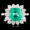 18K Gold 2.46ct Emerald & 0.81ctw Diamond Ring