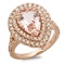 14K Gold 3.00ct Morganite & 1.00ct Diamond Ring